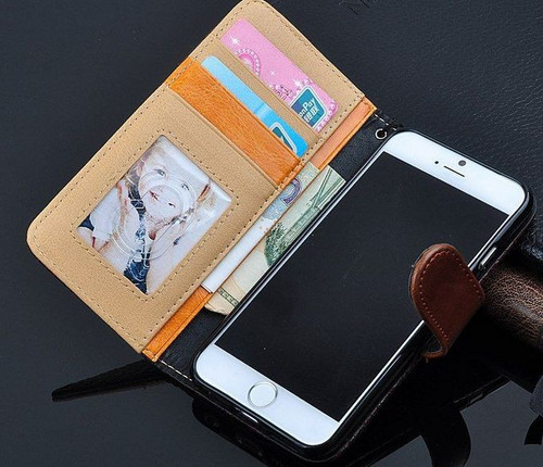 Apple IPhone 6 PLUS Weave effect leather wallet / High quality / **UK Seller** - Picture 2 of 6