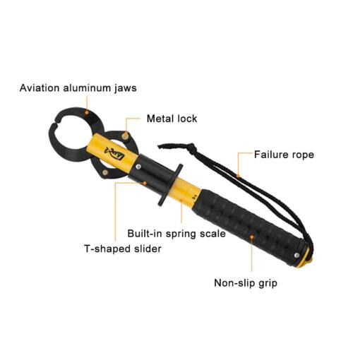 Fish Lip Grabber Portable Fishing Gripper w/ Weight Scale&Ruler Fishing Tool^ - Picture 7 of 21
