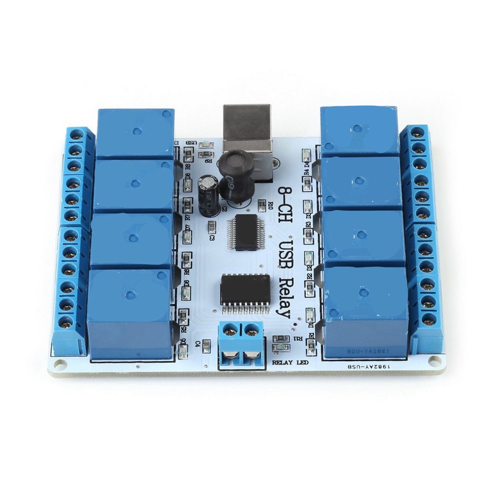 8-Kanal 12VDC Typ B USB Relais Board Modul Controller Für Auto Robotik