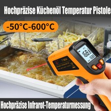Thermometer Infrarot Pyrometer Laser LCD 12:1 Temperatur bis -50-600&deg;C Messger&auml;t