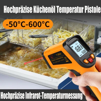 TIANYU Thermometer Infrarot Pyrometer Laser LCD 12:1 Temperatur bis -50-600°C Messgerät