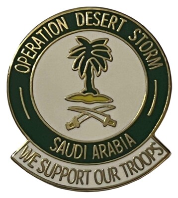 50 Pack Operation Desert Storm Saudi Arabia We Support Our Troops Lapel Pin M589