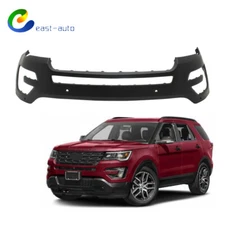 Plastic Front Bumper Cover With Sensor Holes For 2016-2017 Ford Explorer