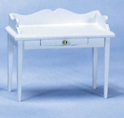 Dolls House Writing Table Desk White Miniature 1:12th Scale I Jaspers Miniatures