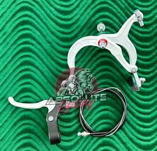 AltaLine BMX Brake FRONT Alloy WHITE Bike Bicycle BRAKE SET W/ Alloy Brake Lever