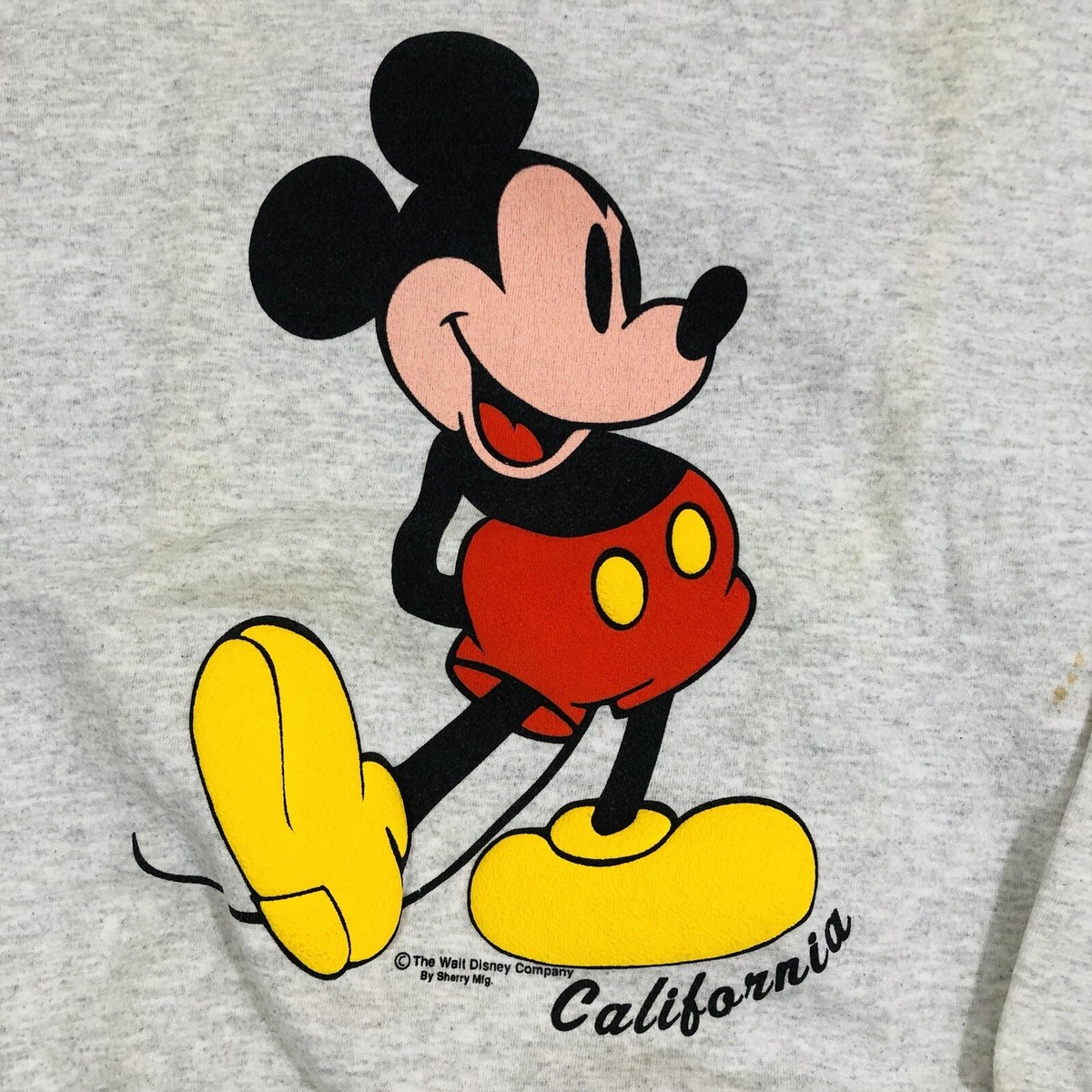 Vintage 80s Walt Disney Mickey Mouse California Gray