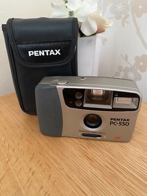 Appareil Photo Compact Pentax PC-550 35mm Vintage (1999) - Testé, Flash Intégré, Comme Neuf Avec Piles Et Housse