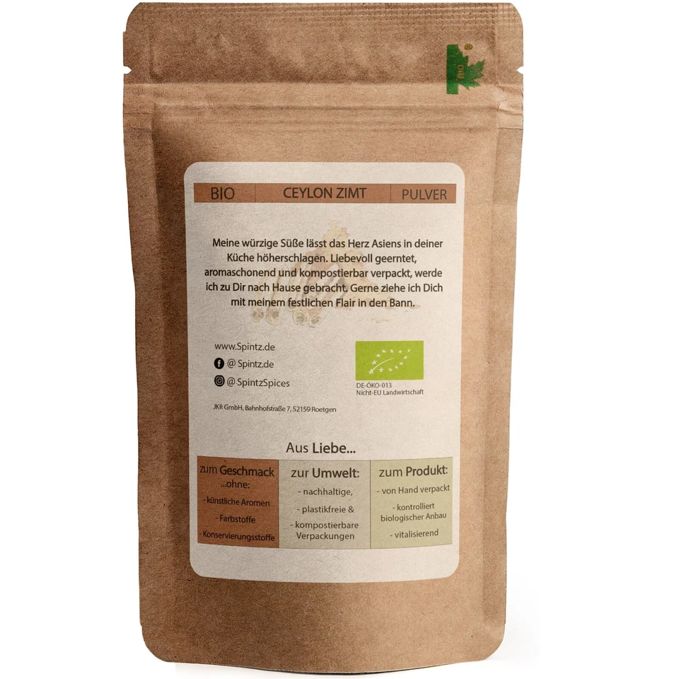 250g Bio Ceylon Zimt Pulver Ceylonzimt gemahlene Zimtstangen  - Bild 2 von 4