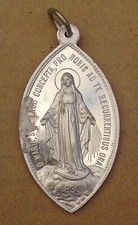 Rarität - Sehr Großes Pilger Medaillon - O Maria Sine Labe Concepta - (AW08)