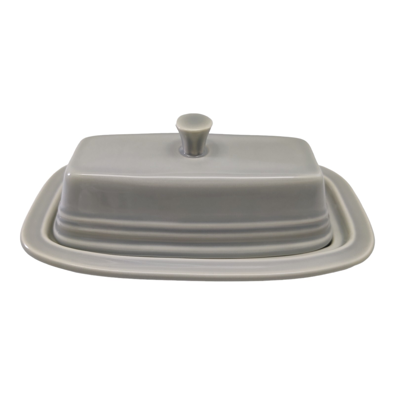 FIESTA Pearl Gray Covered Butter Dish eBay