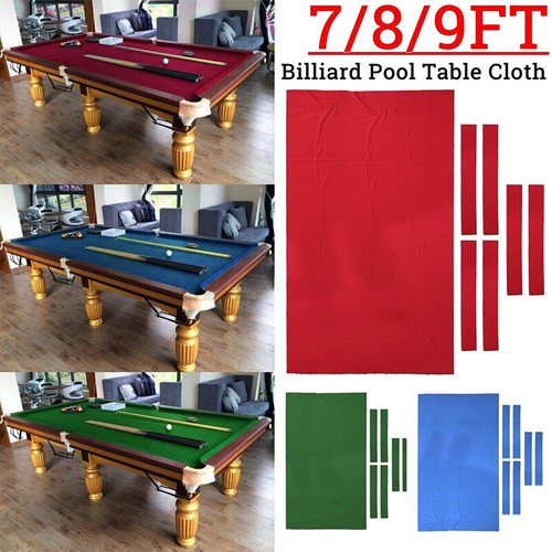 7/8/9ft Pool Table Cloth Felt Snooker Accessories Billiard Tablecloth Cover New - Picture 2 of 20