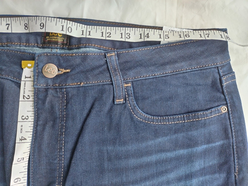 Lee Womens Size 18P Petite Blue Straight Leg Denim Jeans - Picture 6 of 15