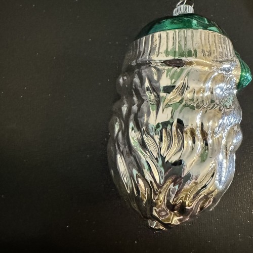 Vintage West Germany Hand Blown Glass Christmas Santa Ornaments GES GESCH - Picture 7 of 10