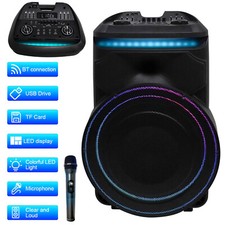 100W RMS 18" Pull Rod Outdoor Portable Bluetooth Party Speaker with LED Lights