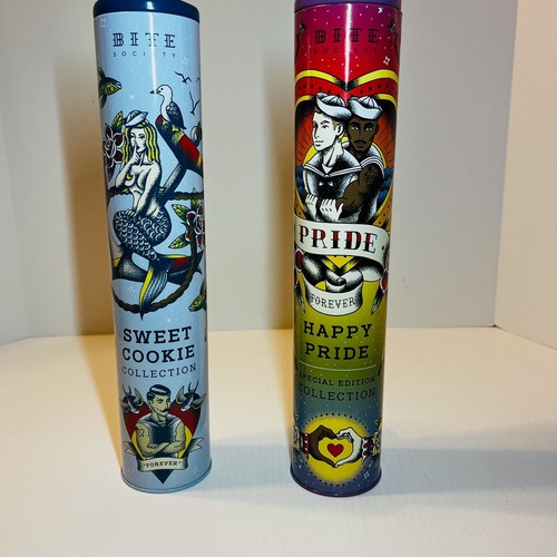 Bite Society Collectable Cookie Tins Set Of 2 Special Edition Pride Tins Only - Picture 22 of 24
