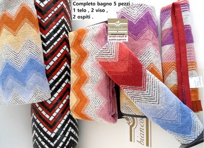 Missoni Set Éponges De 5 Pièces Mesures Max Cm. 150 X 100, Cm