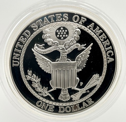 2008 SILVER PROOF BALD EAGLE COMMEMORATIVE COIN PROGRAM IN BOX GEM BU. - Picture 3 of 4