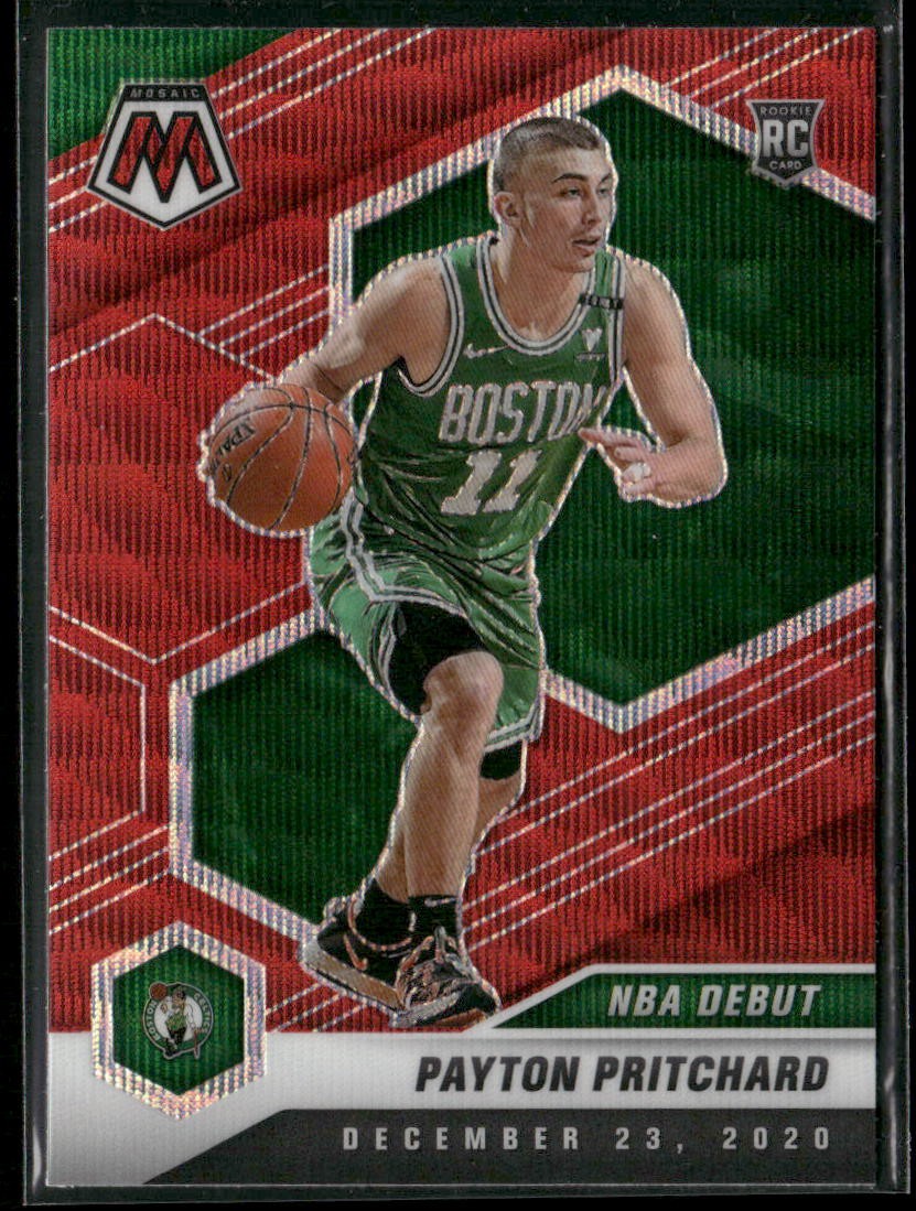 2020-21 Panini Mosaic #269 Payton Pritchard Mosaic Red Wave