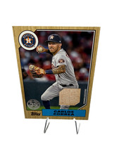 Carlos Correa 2022 Topps Series 1 1987 Topps Bat Relic #87R-CC Astros