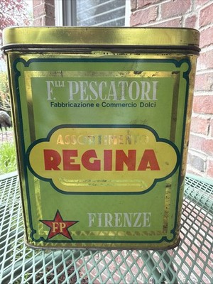 Vintage Pescatori Assortimento Regina Fruit Italian Metal Collectible Tin
