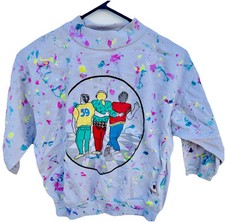 VTG 90  s Topson Downs M 100 Cotton 3/4  Sleeves UPCYCLED Kidcore Gorpcore Punk