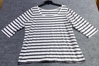 Lane Bryant Women’s Plus Striped 3/4 Sleeve Pullover Top Shirt Blouse Size 18/20