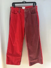Brixton Tonal Colorblocked Corduroy Women’s Pants. Red and Maroon. Size 27
