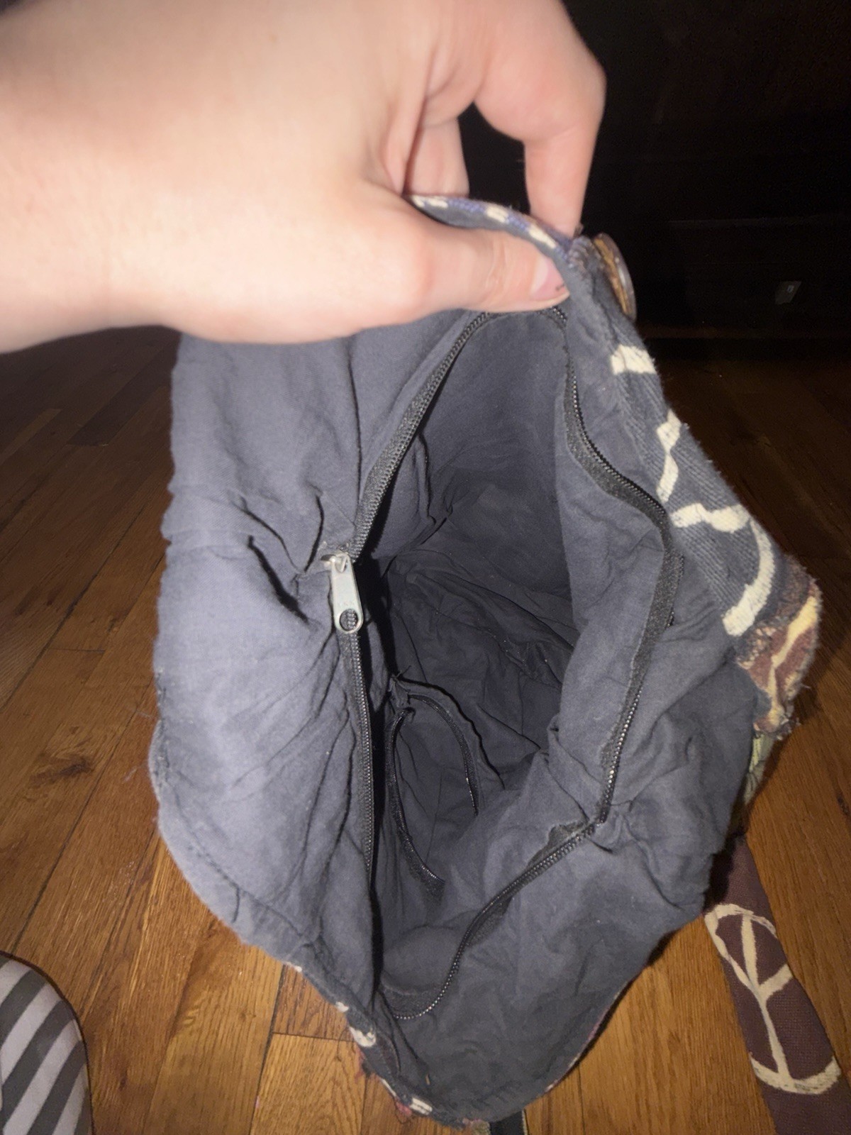 Multicolor Patchwork Peace Sign Hippie Bohemian W… - image 3