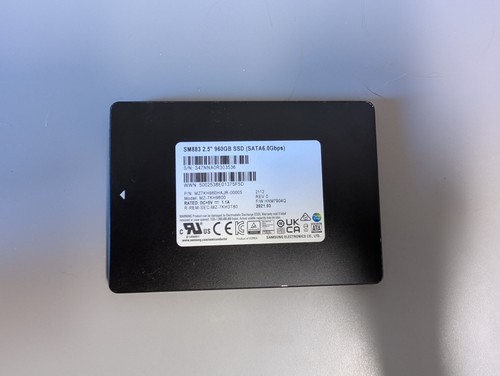 Samsung SM883 2.5" 960GB SSD (SATA 6.0 Gbps) MZ7KH960HAJR-00005 MZ-7KH9600