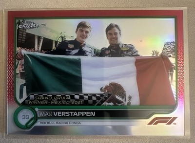 2022 Topps Chrome Formula 1 MAX VERSTAPPEN Red & Green SSP #168 F1