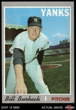 1970 Topps #167 Bill Burbach Yankees 5 - EX