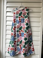 Marimekko X Uniqlo XS Floral A-Line Dress Multicolor Sleeveless Knee Length