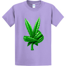 NEW Art Society 420 PEACE LEAF LAVENDER Tee Shirt SMALL-4XLARGE MADE IN USA