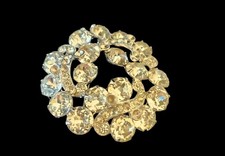 Vintage Eisenberg  Circle Brooch Silver-Tone ...