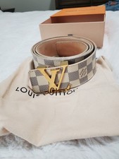 Louis Vuitton LV Initiales 40MM Damier Azur Pattern Belt Size 110/44