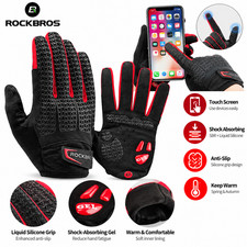 ROCKBROS Cycling Gloves Touch Screen Bike Gloves Thermal Warm Full Finger Glove