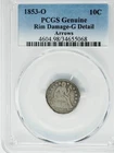 1853-O Seated Liberty Dime 10c Arrows G Good Detail PCGS