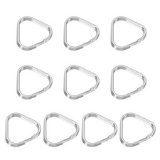 Camera Strap Split Ring, 10Pcs Stainless Steel Triangle Lug Ring Silver