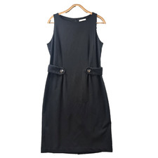 TARGET Dress Womens Size 12 Black Stretch Knit Sleeveless Pencil Knee Length
