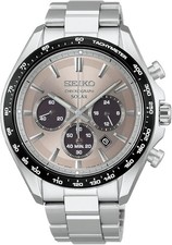 SEIKO Selection Men Watch SBPY181 Gray Dial Solar Analog Chronograph Sapphire