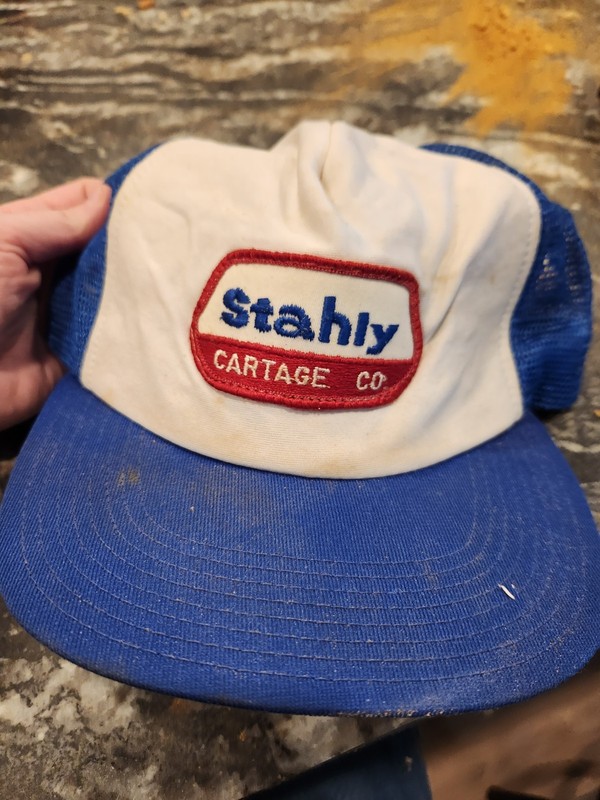 Vintage trucker hat mesh cap Stahly Cartage co  snap