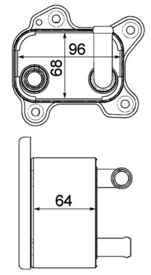 Oil Cooler fits VAUXHALL ASTRA H, J 1.7D 04 to 15 Mahle 5650345 5650787 97323544 - Picture 3 of 4
