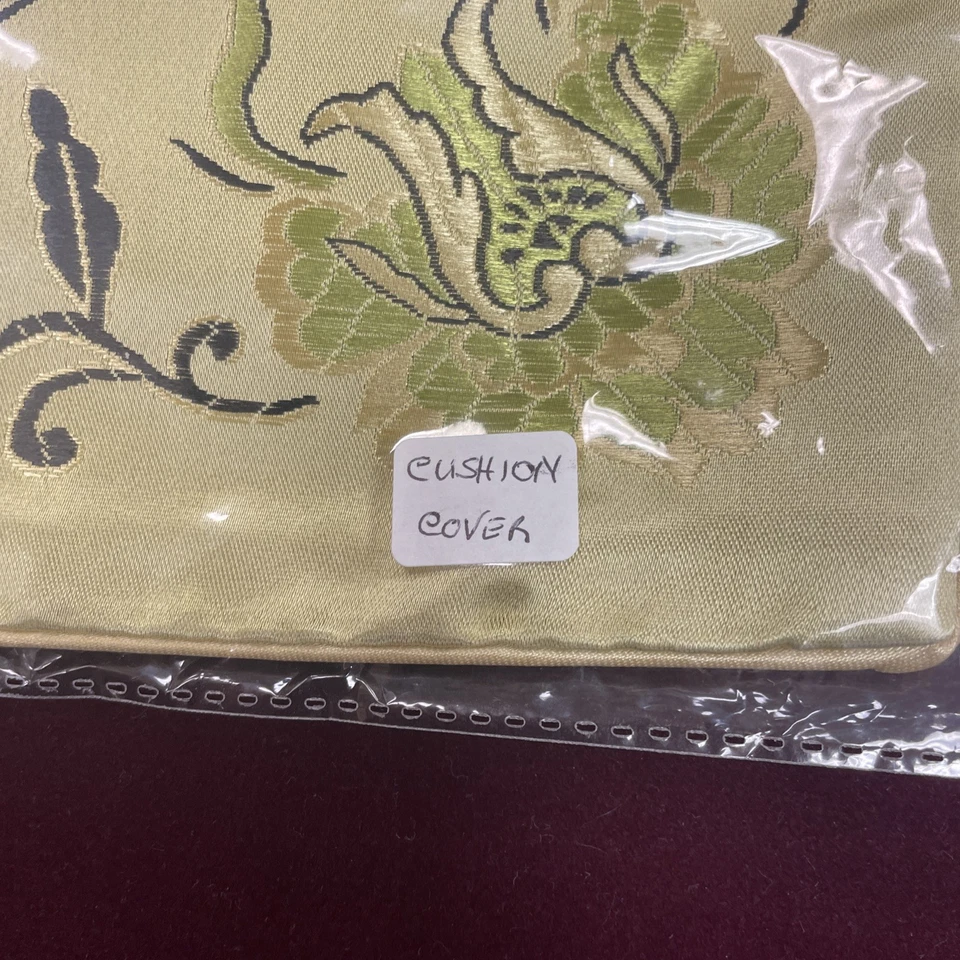 3 Fundas de Cojín Motivo Dragón Chino y Fénix, Brocado, Personalizadas 17"x17" Dorado Foto 3 de 4