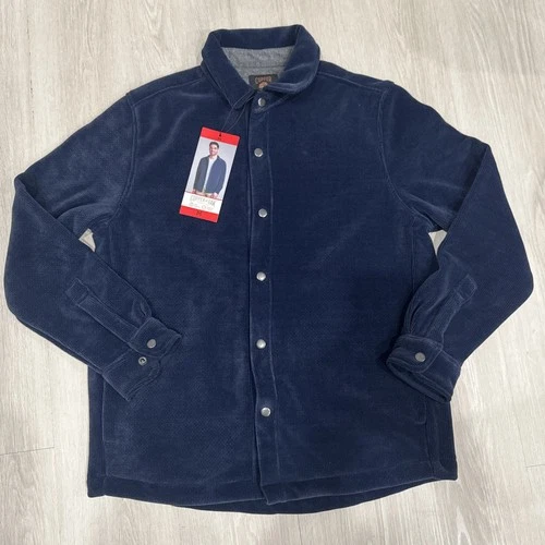 Copper & Oak Men's Jacket, side pockets, comfort stretch,  Blue Size M video thumbnail