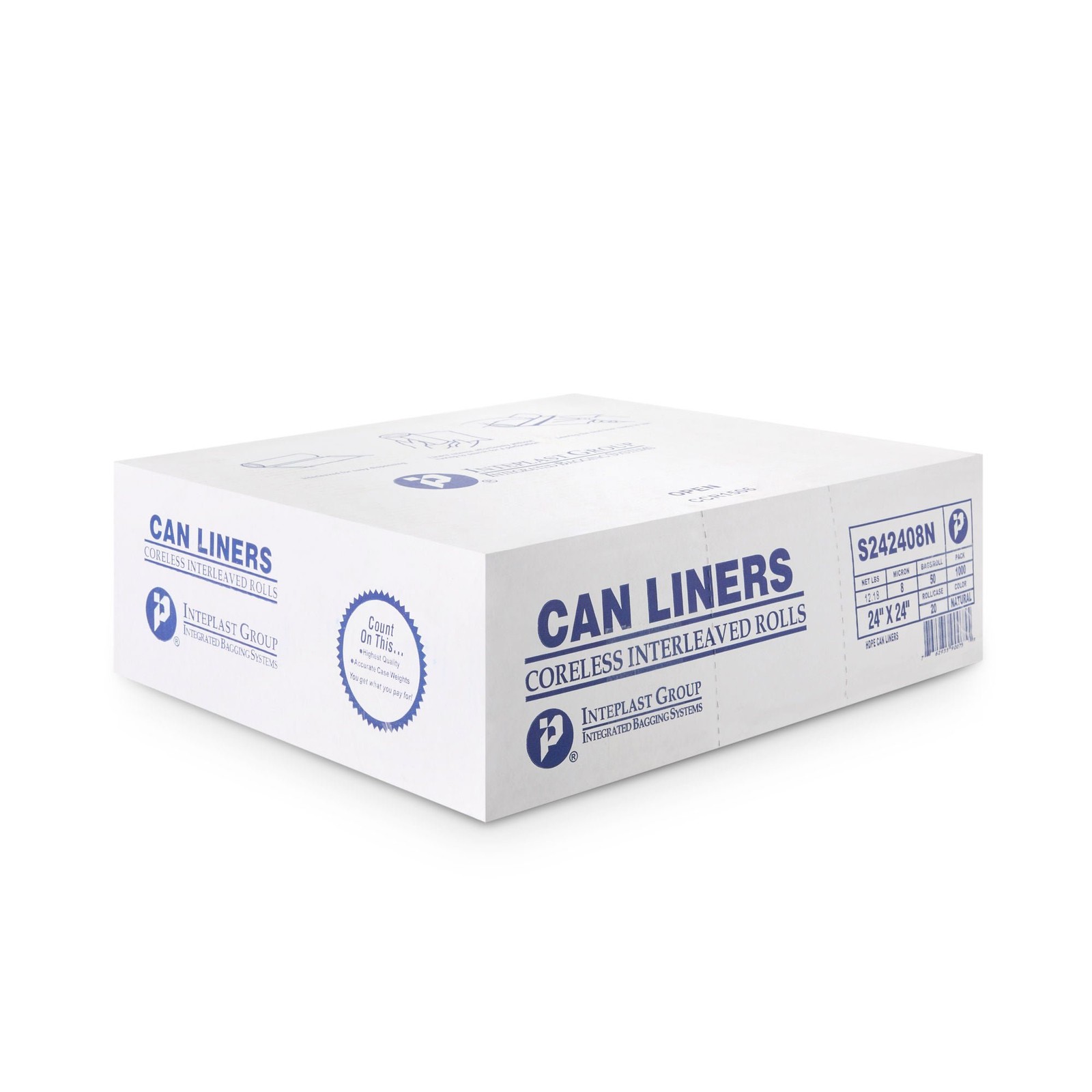 McKesson Trash Bag Light Duty 24 x 24" 10 gal. 8 Mic. Case of 1000