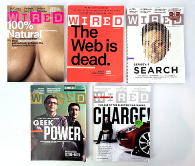 5 Wired Magazines From 2010 Elon Musk Tesla Mark Zuckerberg Bill Gates Sergey