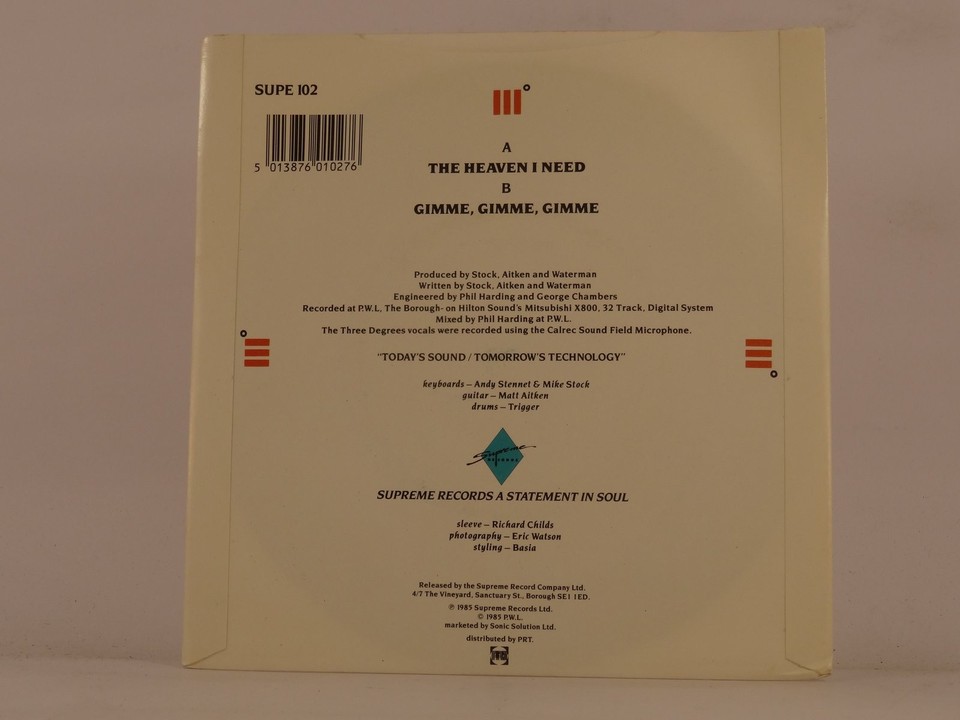 THE THREE DEGREES MY SIMPLE HEART / HOT SUMMER NIGHT (119) 2 Track 7 ...