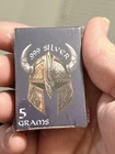 Viking Helmet 5 Gram .999 Fine Silver Bar Pan Silver Company Collectible Sealed