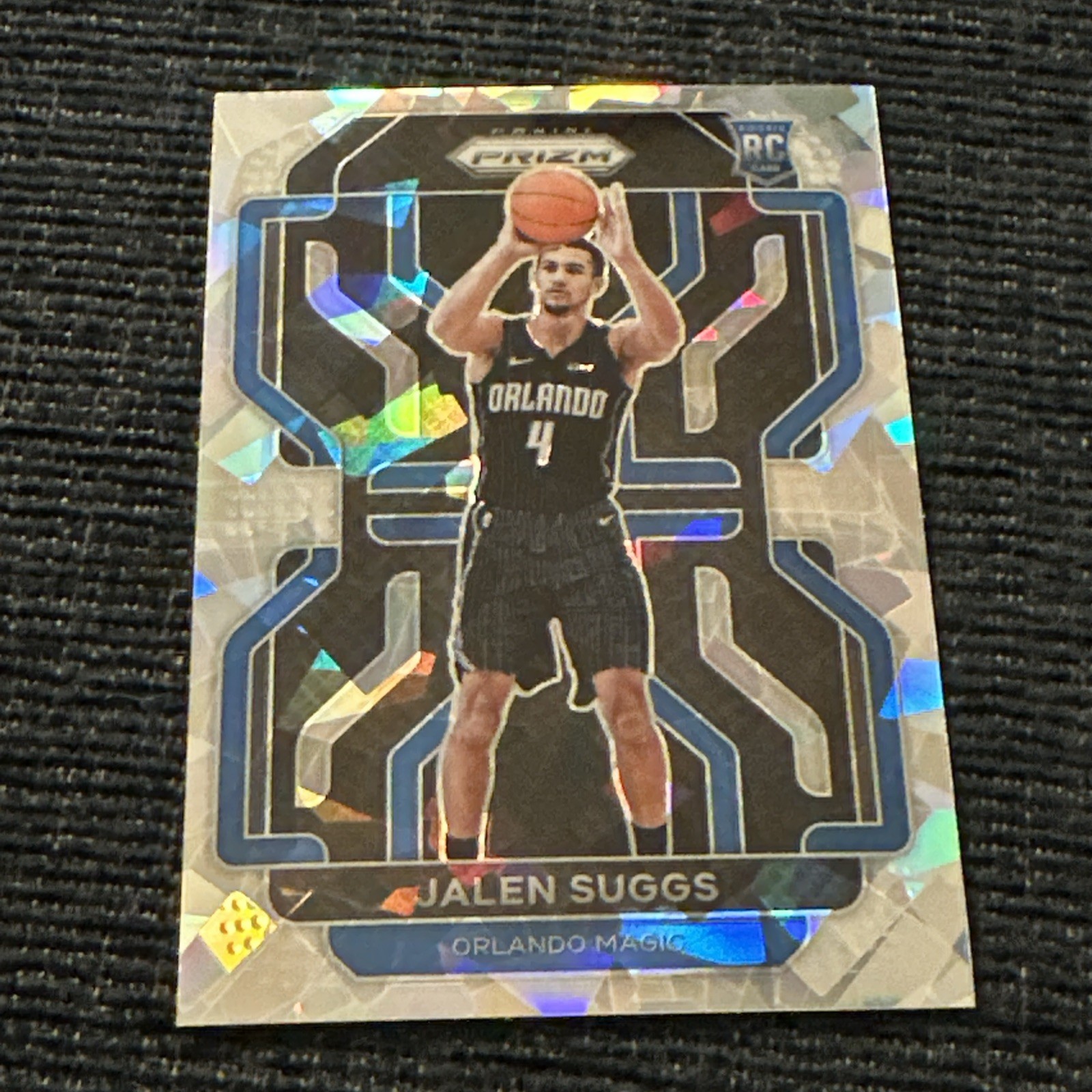 Jalen Suggs 2021-22 Panini Prizm #314 Cracked Ice Prizm RC Orlando Magic-NBA