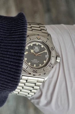 Tag Heuer 3000 Mid Size Uhr selten Vollstahl sehr guter Zustand + Papiere 